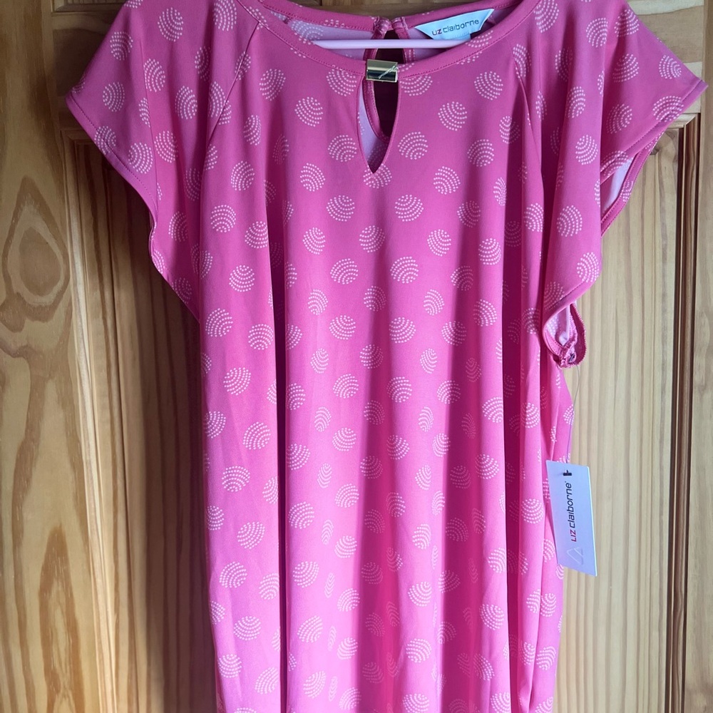 Liz Claiborne Pink Patterned Blouse NWT